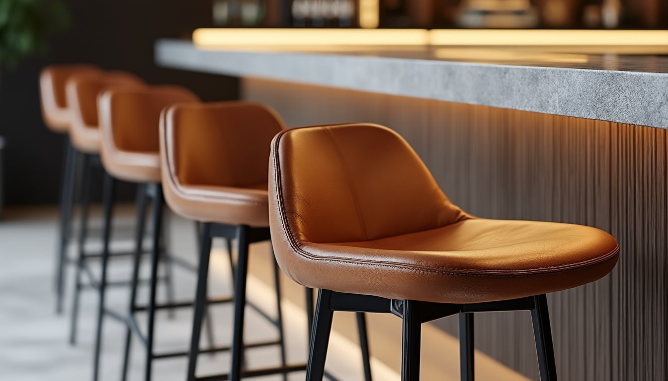 Tabouret de bar cuir haut de gamme : durabilité, entretien et budget