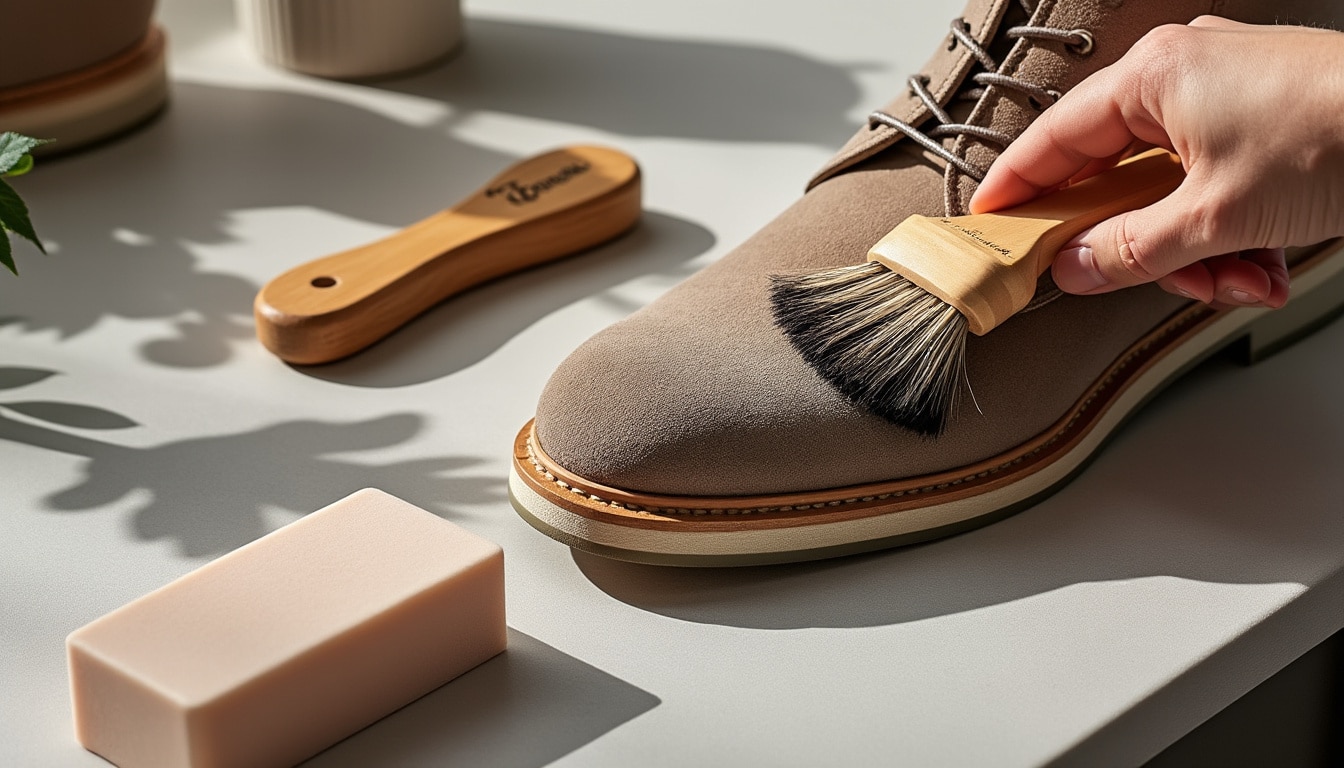 Nettoyer un daim ou un nubuck : la brosse et la gomme